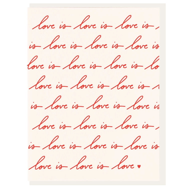 Love Is Love - Letterpress Card