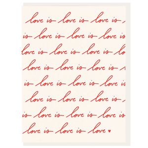 Love Is Love - Letterpress Card