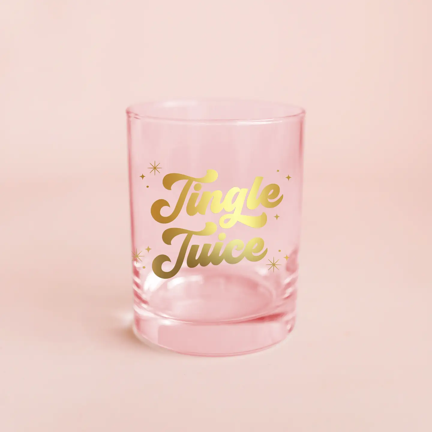 Jingle Juice Holiday Tumbler | Gold Rocks Glass