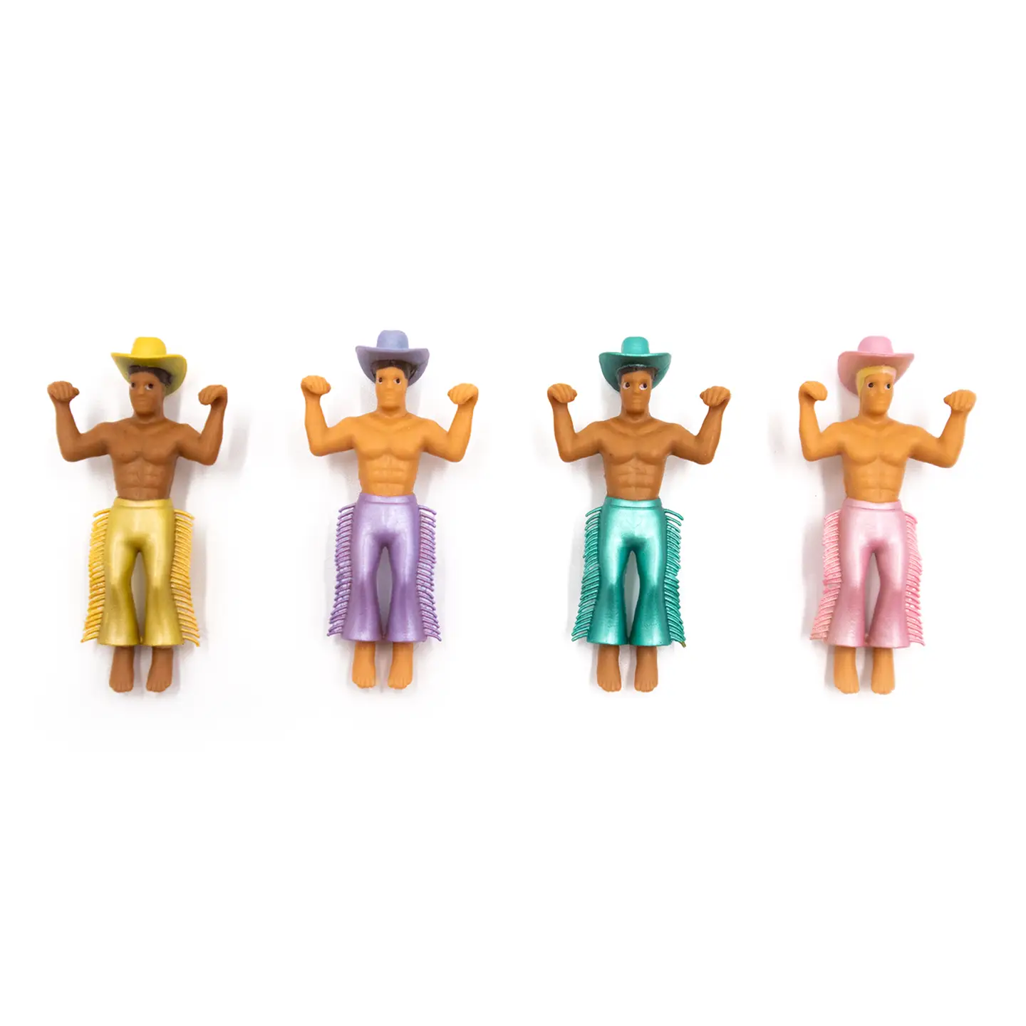 Disco Cowboy Drink Markers Giddy up and grab a cocktail! Use these cheeky disco cowboys to keep your drinks straight and your party hoppin’. No more mix-ups when you gotta bust a move on the dance floor!