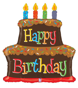 Happy Birthday Chocolate Cake Balloon