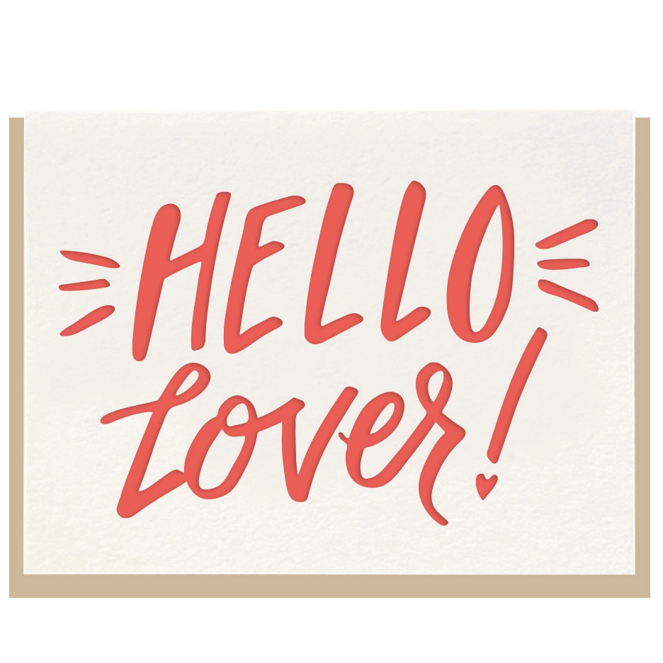 Hello Lover - Letterpress Card