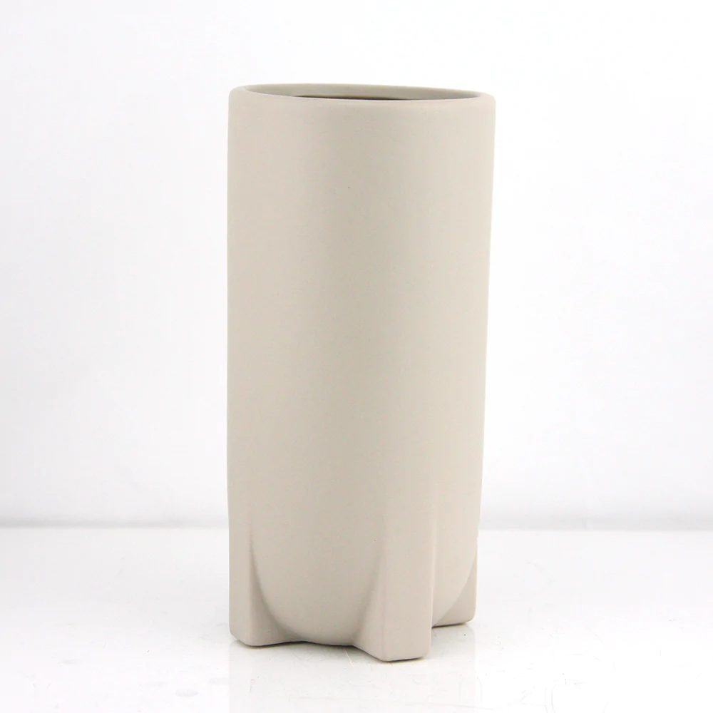 Taupe Ceramic Vases 4.5x9.5